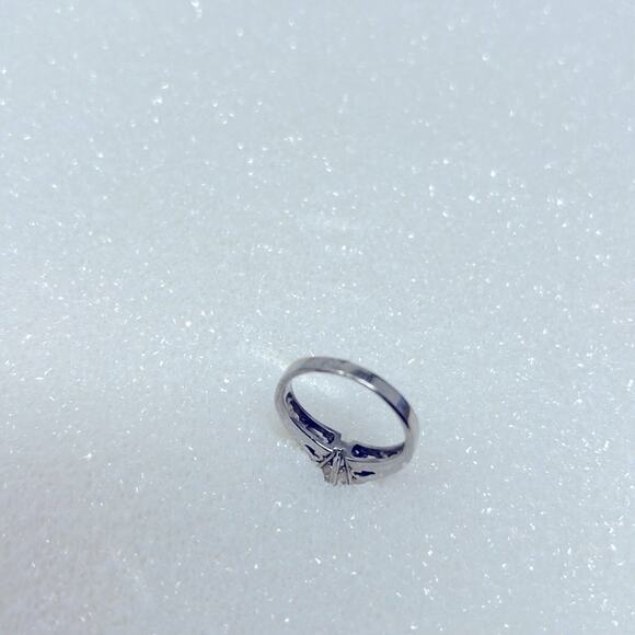 Vintage 925 DBJ Rhinestone or CZ Center Stone Ring Size 8 - Picture 7 of 8